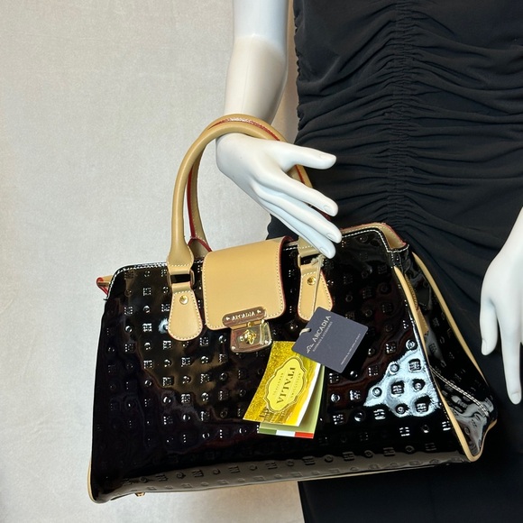 ❤️❤️❤️💘💋🐆HP💕Beautiful Arcadia Satchel made in 🇮🇹 - Picture 4 of 4